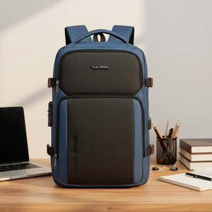 Premium Hard Shell Commuter <b>Backpack</b> Water Resistant Office Laptop Bag with Anti Theft Combination Lock and Side <b>Straps</b> - Product Image 3