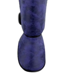 Espinilleras de PU para adultos, color negro, dorado y blanco, cierre de gancho y bucle, equipo de protección ligero para deportes en todas las estaciones - Product Image 4