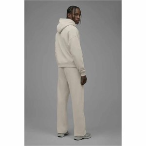 Survêtement à capuche pour homme, couleur unie, 100% coton, coupe ample, décontracté, pour l'automne, avec poches latérales pleine longueur, design respirant - Product Image 2