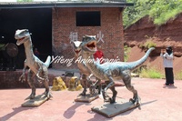 Modèle de Velociraptor animatronique pour parc d'attractions, simulation de dinosaure, à vendre