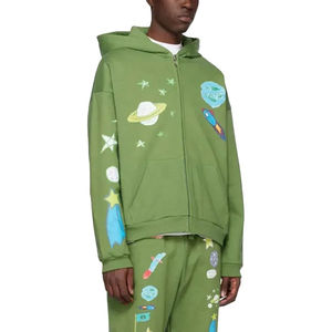 Mens Slim Fit Breathable Eco-Friendly Zip up Hoodie Tracksuit Customized Colors Casual Hooded Jacket <b>Jogger</b> Pants Two Piece <b>Set</b> - Product Image 6