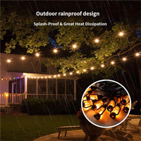Guirlandes lumineuses LED noires antiques, style lampe à huile vintage, lampes solaires de jardin suspendues pour jardin, patio, camping, décoration d'urgence