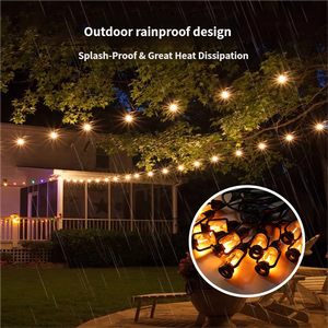 Guirlandes lumineuses <span class=keywords><strong>LED</strong></span> noires antiques, style lampe à huile vintage, lampes solaires de jardin suspendues pour jardin, patio, camping, décoration d'urgence - Product Image 2