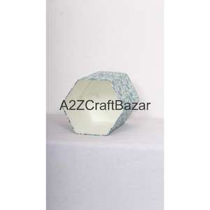 Cubo de Basura Hexagonal Plegable de Papel de Algodón Reciclado Hecho a Mano, Elegante, para Uso en Interiores/Exteriores, para Oficina, Venta al Por Mayor - Product Image 5