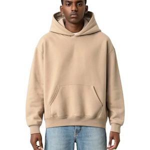 Streetwear classique poches kangourou surdimensionné goutte épaule sweats à capuche 500 GSM sweat à capuche lourd pour hommes - Product Image 1