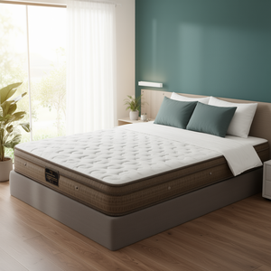 Surmatelas Queen 72x60x8 pouces en microfibre à ressorts ensachés, confortable et lavable, pour la maison et l'hôtel - Product Image 2