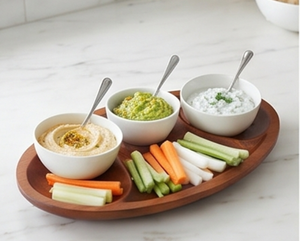 Élégante assiette de service ovale en bois, faite à la main, design minimaliste, couleur unie, pour les fêtes et les dîners, un accessoire de table élégant et indispensable. - Product Image 2