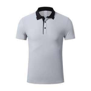 Polo de Golf para Hombre, Talla Grande, Manga Corta, Poliéster y Elastano, Ropa Deportiva con Diseño en Blanco para Sublimación - Product Image 1
