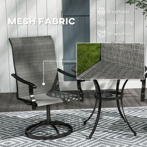Set di 2 Sedie Girevoli da Giardino per Esterni, Design Elegante per Comfort e Stile - Product Image 4
