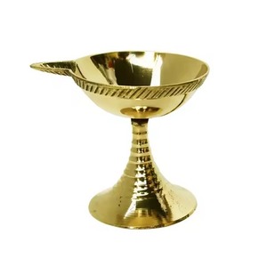 Premium Brass Diya Traditional Design Oil Lamp Elegant Style Diwali Pooja <b>Mandir</b> Home Decor Spiritual Category - Product Image 3