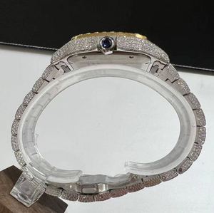 Reloj de Lujo de Excelente Calidad con Caja Cuadrada, Diamante Moissanite, Movimiento Mecánico Unisex, Alarma GPS, Esfera Analógica, Acero Inoxidable - Product Image 4