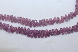 Perles de tourmaline rose naturelle de qualité AAA, forme goutte d'eau, 2,5x3-3,5x5 mm, facettées, taille du trou 0,40 mm, pour la fabrication de bijoux - Product Image 4