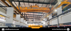 เครนเหนือศีรษะอุตสาหกรรม INOVIC CRM 1-50 ตัน พร้อมมอเตอร์ขับเคลื่อน ABB และชุดเกียร์ ELECON ระบบยกแบบกำหนดเองสำหรับงานหนัก - Product Image 1