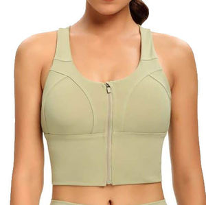 Soutien-gorge de sport pour femme à maintien élevé, simple, respirant, anti-humidité, à bretelles doubles, séchage rapide et grandes tailles - Product Image 2