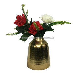 Hand Hammered Iron <b>Flower</b> Vase Decorative Metal Vase Modern Tabletop Floral Holder for Living Room <b>Artificial</b> <b>Flower</b> Garden - Product Image 6