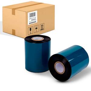 24 Pack 3.27\" X 1476'\ 1\" Core Thermal Wax <b>Ribbon</b> for <b>Printer</b> for Address Label Printing Shipping Labeling Garment Tags Price - Product Image 1