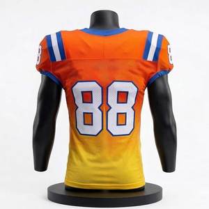 Camisetas de fútbol americano personalizadas sublimadas de alta calidad, transpirables, con logotipo personalizado, 100% poliéster - Product Image 3