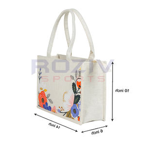 Sac fourre-tout en toile personnalisé imprimé, en coton biologique recyclé, grand format, réutilisable, pour le shopping - Product Image 3