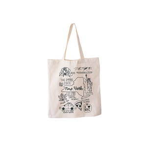 Sac de plage en toile réutilisable écologique de style simple avec poignées, imprimé animal, logo brodé, capacité 20L, fermeture éclair - Product Image 6