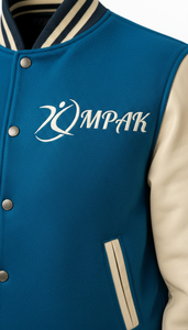 Vêtement d'extérieur tendance en tissu polaire style américain durable avec manches contrastantes, coupe oversize universitaire - Product Image 4