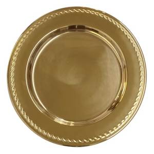 Plato de presentación metálico tradicional para mesas elegantes de bodas, decoración de restaurantes y presentaciones de banquetes - Product Image 1