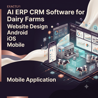 适用于奶牛场的AI ERP CRM软件 网站设计 Android iOS 移动应用程序 WordPress Shopify插件 电子商务AI软件