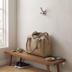 Sacs à main Boston en cuir véritable imperméable avec fermeture éclair et bandoulière en polyester pour femmes – Style décontracté et tendance – Vente en gros - Product Image 4