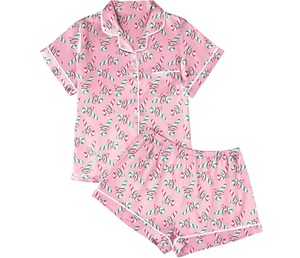 Pyjamas d'extérieur élégants pour femmes 100 % coton respirant, imprimés et résistants à la décoloration, pour le printemps et l'été – Vêtements de nuit pour femmes à prix abordable - Product Image 6