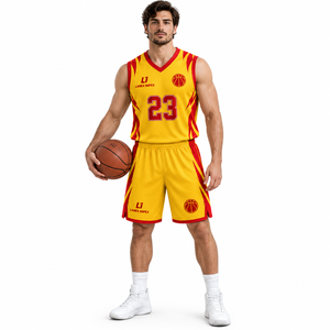 Ensemble d'uniformes de basketball de haute qualité pour hommes et garçons, maillot de basketball personnalisé pour équipe avec short assorti, vêtements de sport respirants - Product Image 2