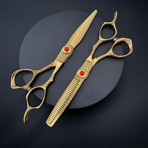 Ciseaux de barbier professionnels de haute qualité en acier inoxydable, à long manche, pour droitiers, faits à la main, tranchants, vente en gros, pour salon de coiffure - Product Image 4
