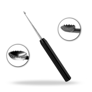 Toothed Long Handle Curettes 15 Inch Neurosurgical Instrument Spine Surgery Bone Scraping Curette Tool - Product Image 1