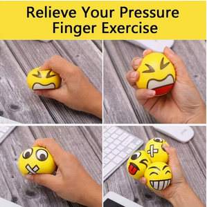 HAWK SPORTS INDUSTRIES Balle anti-stress jaune en PU, mignonne et portable, pour la relaxation musculaire et le soulagement corporel - Product Image 2