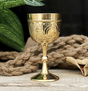 แก้วน้ำโลหะโบราณ ดีไซน์โบราณ สำหรับงานแต่งงาน บาร์ และแก้วไวน์ สำหรับดื่มโซดา-ไลม์ ชุดแก้วไวน์ - Product Image 2