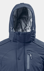 Veste matelassée coupe-vent à capuche pour homme, couleur unie, col montant, coupe classique, rembourrage en polyester, manteau décontracté d'hiver - Product Image 4