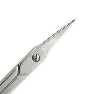Nouveauté : Ciseaux à cuticules professionnels pour la beauté des ongles, courbés, vintage, à pointe acérée, pour gauchers, outil de manucure en acier inoxydable - Product Image 4