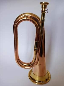 Corneta de Cobre y Latón Vintage, Corneta Decorativa Musical para Decoración del Hogar, Desfiles, Bandas, Eventos Ceremoniales, Regalo, Coleccionable, Exhibición - Product Image 5