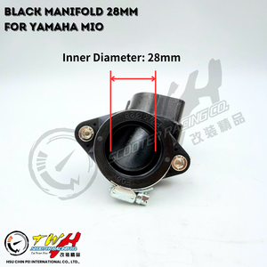 Pièces de moto de course TWH MIO 28 mm noires pour YAMAHA - Product Image 3