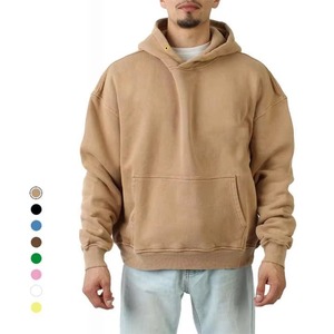 Sweat-shirts en molleton de coton lourd 500 GSM avec impression en relief, style streetwear décontracté surdimensionné pour homme, idéal pour l'hiver - Product Image 1