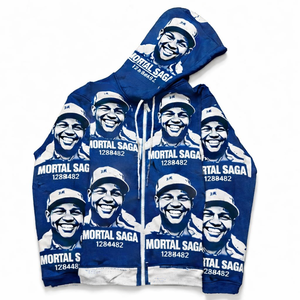 Sudadera con Capucha Personalizada BSAALI 100% Algodón, Estampado Serigrafiado, Estilo Urbano Informal, Tejido Terry, AALI Ecológica, Prenda Superior de Invierno - Product Image 1