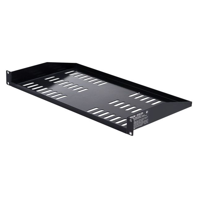 1U Server Rack Shelf 19 Inch Steel Vented Cantilever Wall Mount 10 Depth Network Cabinet