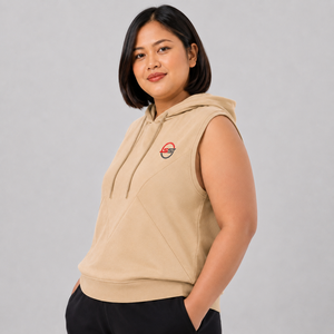Hoodie sans manches pour femme, tendance, avec logo personnalisé, en molleton de coton doux, respirant, confortable, style streetwear, vente en gros - Product Image 4