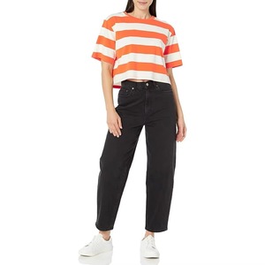 Tops cortos de alta calidad para mujer, transpirables, ligeros, 100% algodón, de secado rápido, camisetas cortas para mujer, ropa urbana, logotipo personalizado - Product Image 3