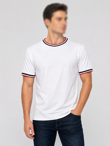 เสื้อยืดพิมพ์ลายตามสั่งขายส่ง โพลีเอสเตอร์ 100% เสื้อยืดแขนสั้นผู้ชาย สีตามสั่ง แบบซับลิเมชั่น รับผลิตแบบ OEM ODM - Product Image 1
