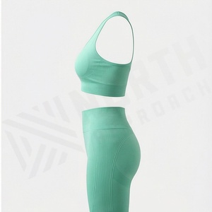 Conjunto de Yoga de Tela Suave Premium para Mujer, Ropa Deportiva Profesional para Gimnasio, Traje Deportivo, Ropa Atlética para Damas - Product Image 3