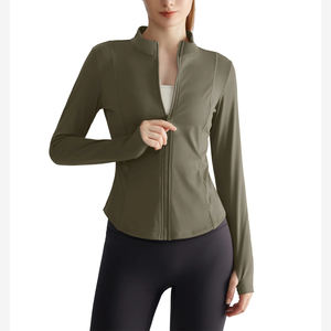 Top de Yoga Ajustado y Cómodo con Cierre, Ropa Deportiva de Alta Calidad, Tejido Elástico en Cuatro Direcciones, Corte Ajustado, Servicio OEM, Chaqueta de Yoga para Mujer - Product Image 4