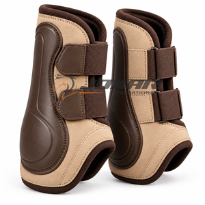 Bottes de brossage pour l'entraînement des chevaux avec tissu résistant, rembourrage doux et fermetures ajustables sécurisées pour une utilisation quotidienne pratique - Product Image 1