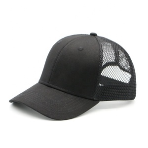 Hot Sale <b>Plain</b> Trucker <b>Cap</b> Western Streetwear Low Moq Wholesale Custom Blank Black Trucker Hat Bul - Product Image 1