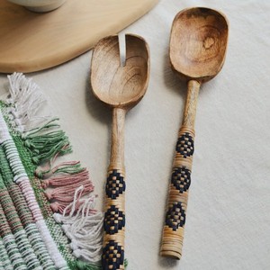 Wooden <b>Salad</b> <b>Spoon</b> With Perforated Head For Kitchen Use - Product Image 1