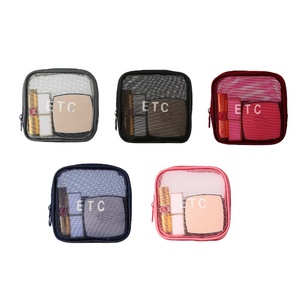 Custom Logo Travel Wash Zipper Nylon Cosmetic Pouch <b>Transparent</b> Clear Mesh <b>Makeup</b> <b>Bag</b> Waterproof Travel Toiletry Organizer <b>Bag</b> - Product Image 5