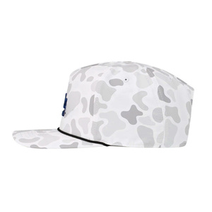 Casquette de baseball unisexe décontractée à 5 panneaux avec logo brodé personnalisé, imprimé numérique, tissu camouflage, visière incurvée et réglage par cordon, style hip-hop - Product Image 2